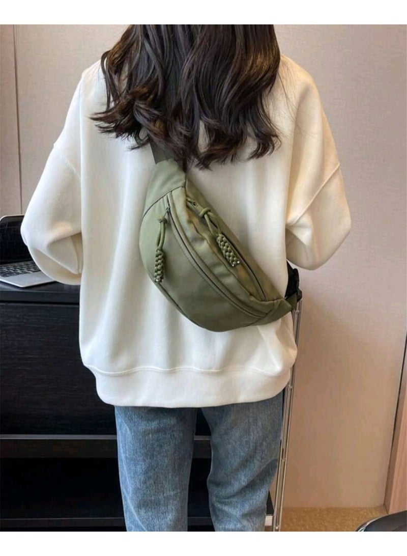 Shein Japanese Women Sports Chest Bag, Fashionable Korean Style Multi-Functional Casual Phone Waist Bag, - Image 2